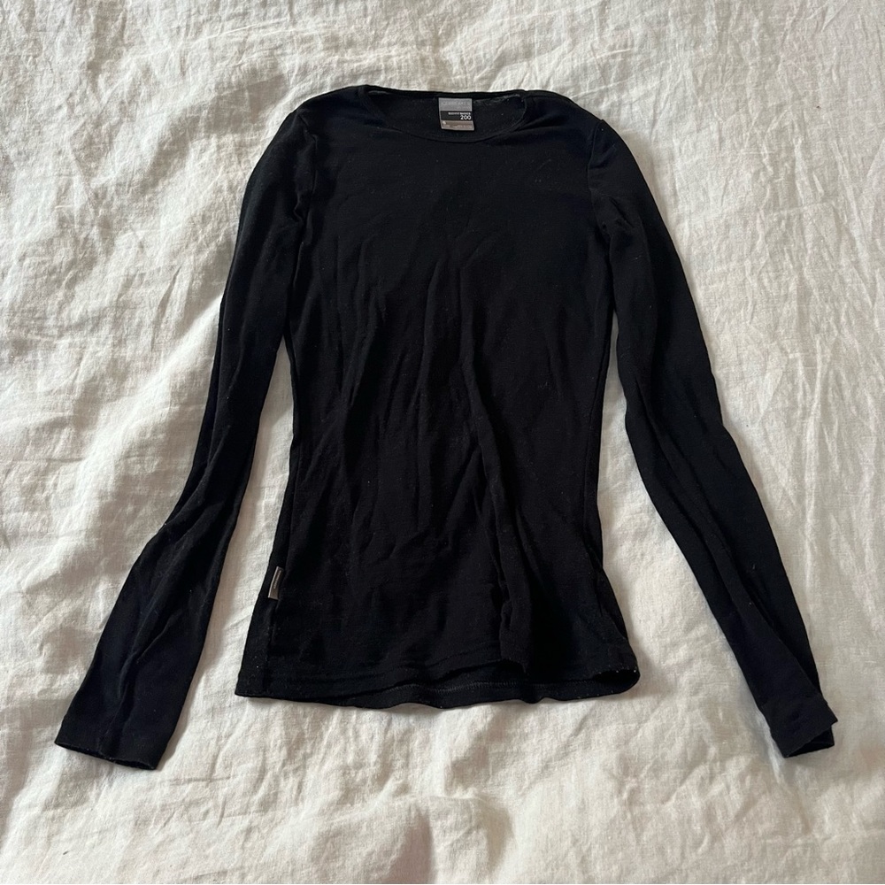 Icebreaker 200 Oasis Long Sleeve 100% Wool Baselayer Top Small